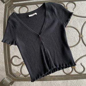 A&F Black Button Up